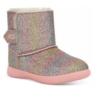 UGG Toddler Keelan Glitter Boots - Pink Shimmer- size 8